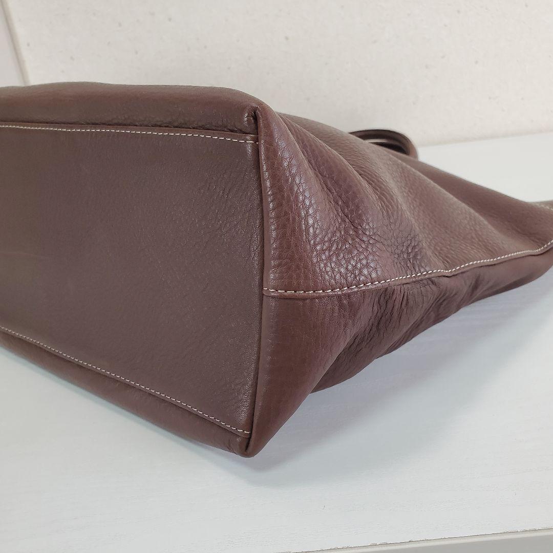 H 1203 MANO FECE マノフェス 大型ボストンバッグ トートバッグ茶