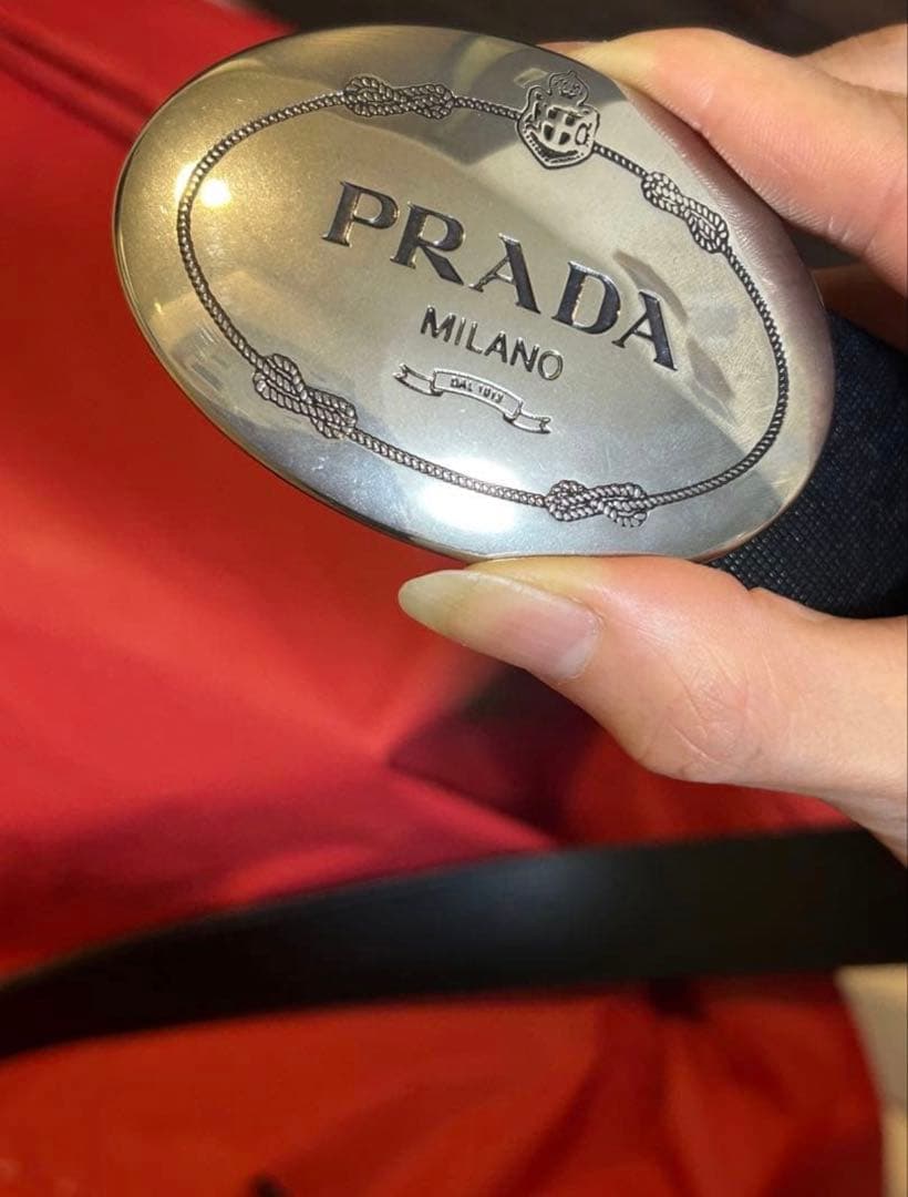 PRADA レザー ベルト 36/90