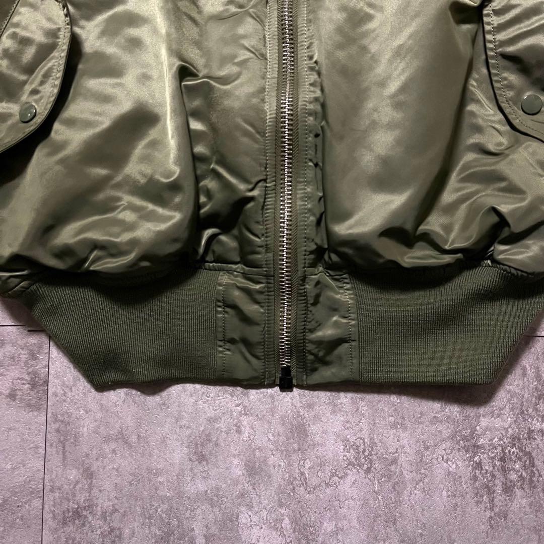 美品　希少サイズ　ALPHA INDUSTRIES MA-1カーキ3L