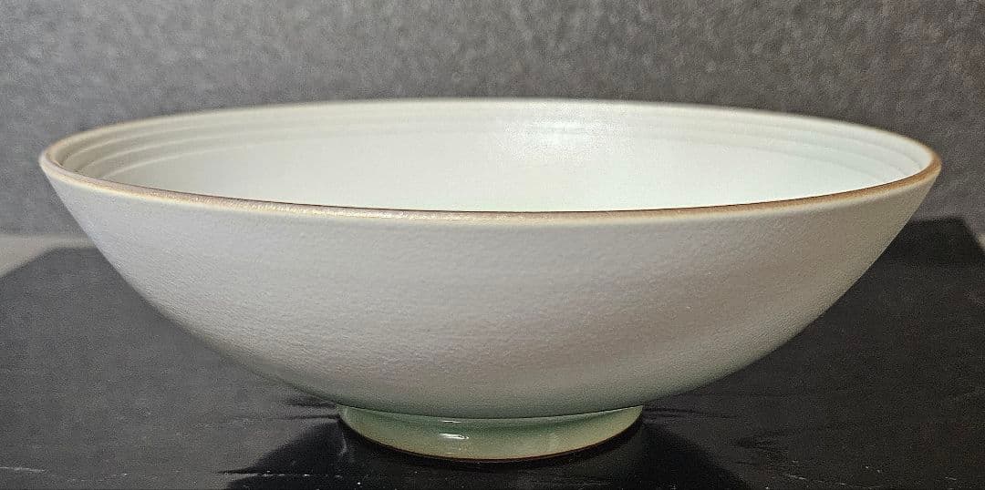 有田焼　【日本工芸会正会員　小野隆治　作　砧吹付線文　浅鉢　菓子鉢　茶道具　茶器