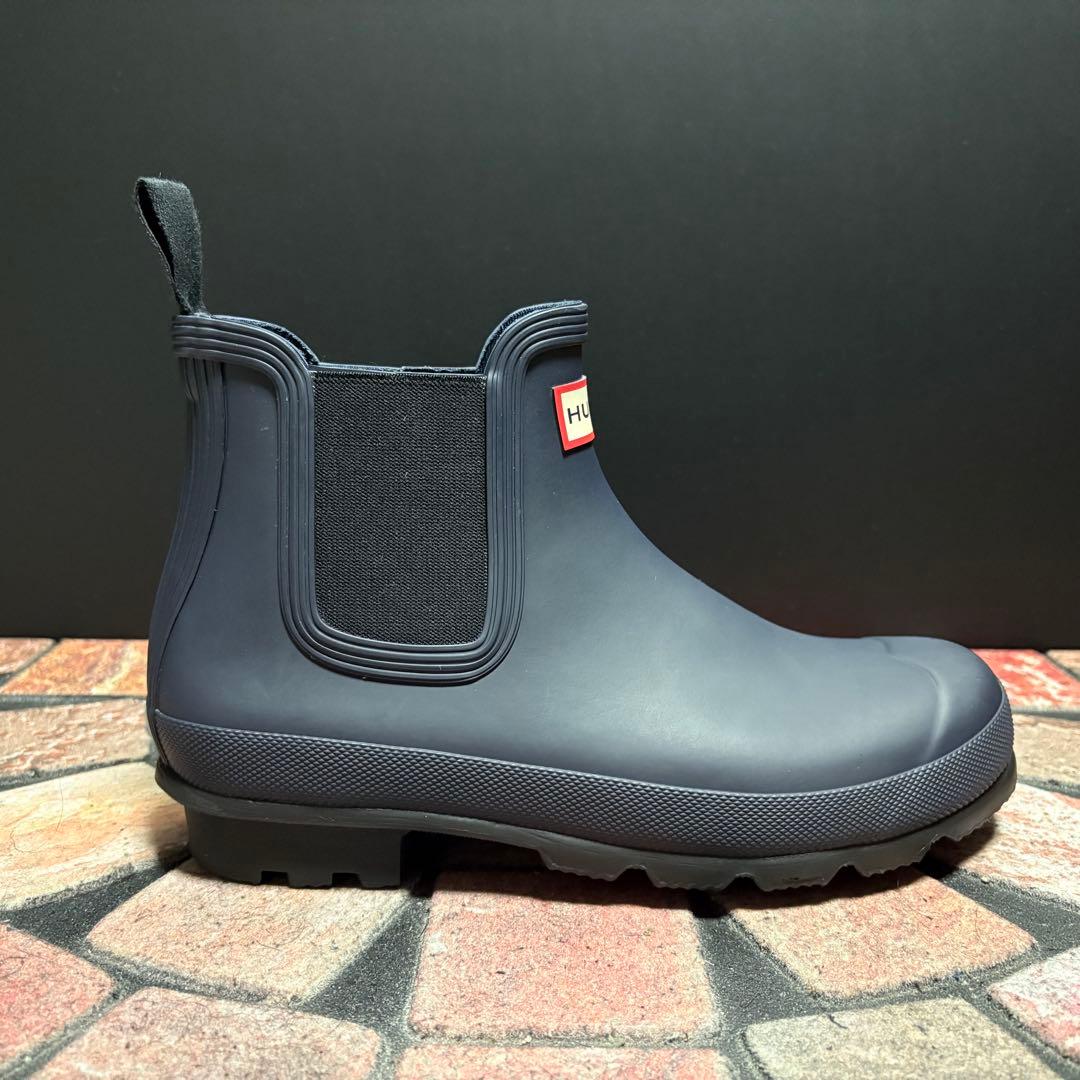 美品　HUNTER ハンター　チェルシーブーツ　 サイドゴア　ネイビー　24.5