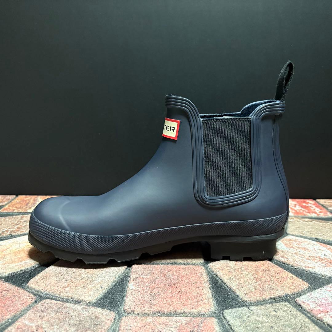 美品　HUNTER ハンター　チェルシーブーツ　 サイドゴア　ネイビー　24.5