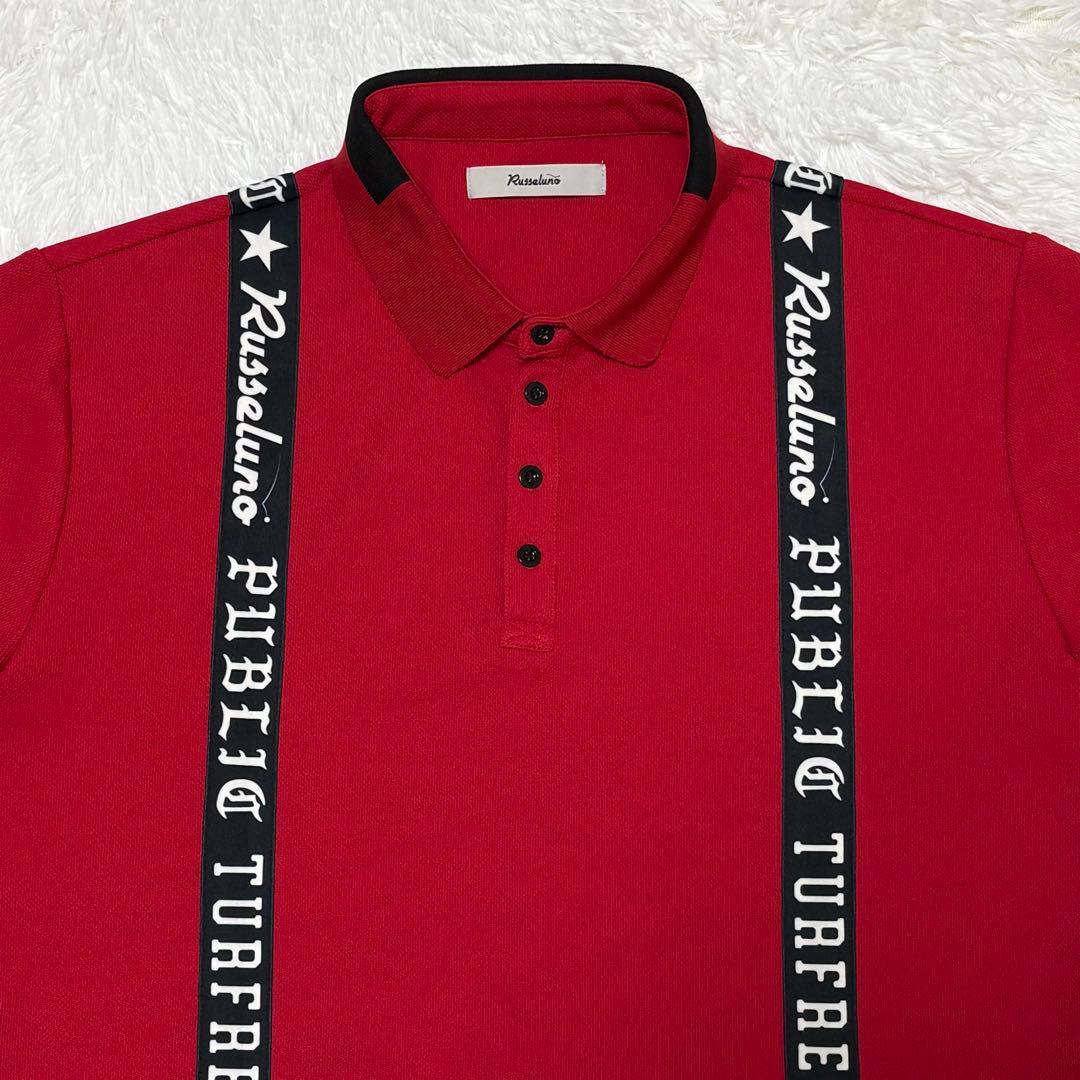 ラッセルノ　メンズ　ゴルフウェア　半袖ポロシャツ サスペンダー風 6(XL)