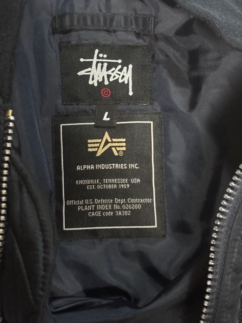 【希少】STUSSY 25周年記念 MA-1 ALPHA製 Fragment L