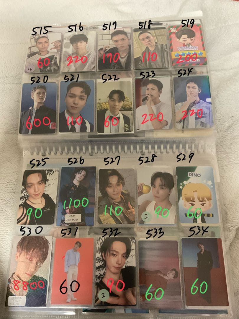 SEVENTEEN 過去トレカ まとめ売り 2 ミンハオ〜ディノ
