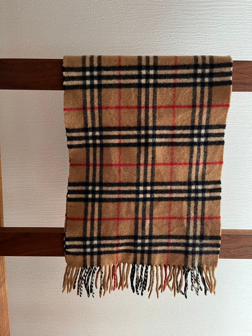 Burberry チェック柄ウールマフラー