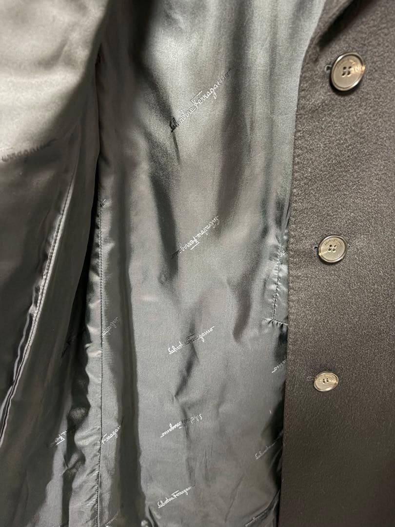 Salvatore Ferragamo コート ブラック イタリア製