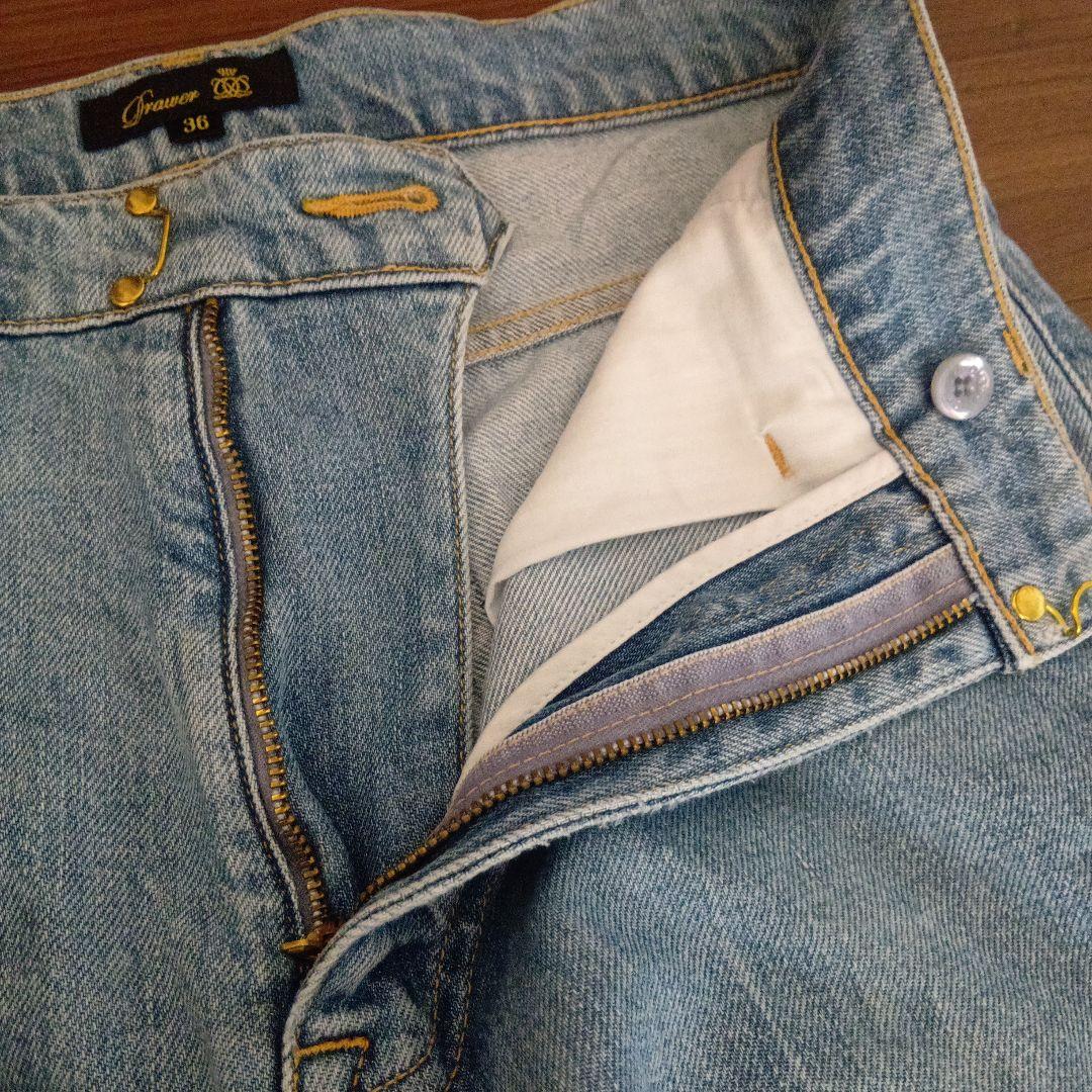 ［drawer ドゥロワー］コットンインディゴ5Pデニムパンツ36