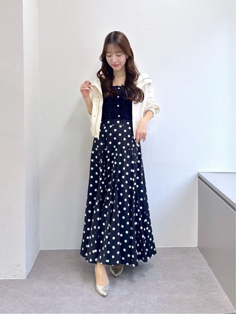 【最終値下げ】La boutique BonBon ドットマチフレアスカート