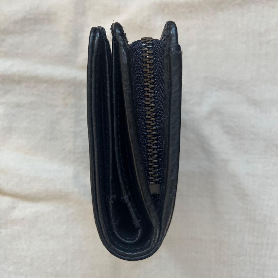 genten ネイビー二つ折り財布