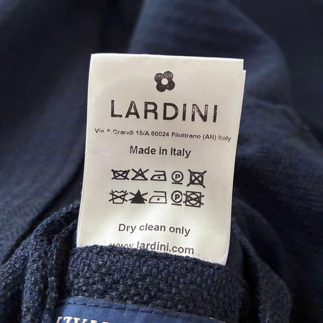 【未使用級】LARDINI ブートニエール付テーラードジャケット ネイビー 48