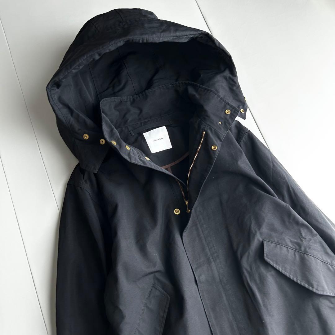 Spick & Span グログランフーディーコクーンコート 黒 36