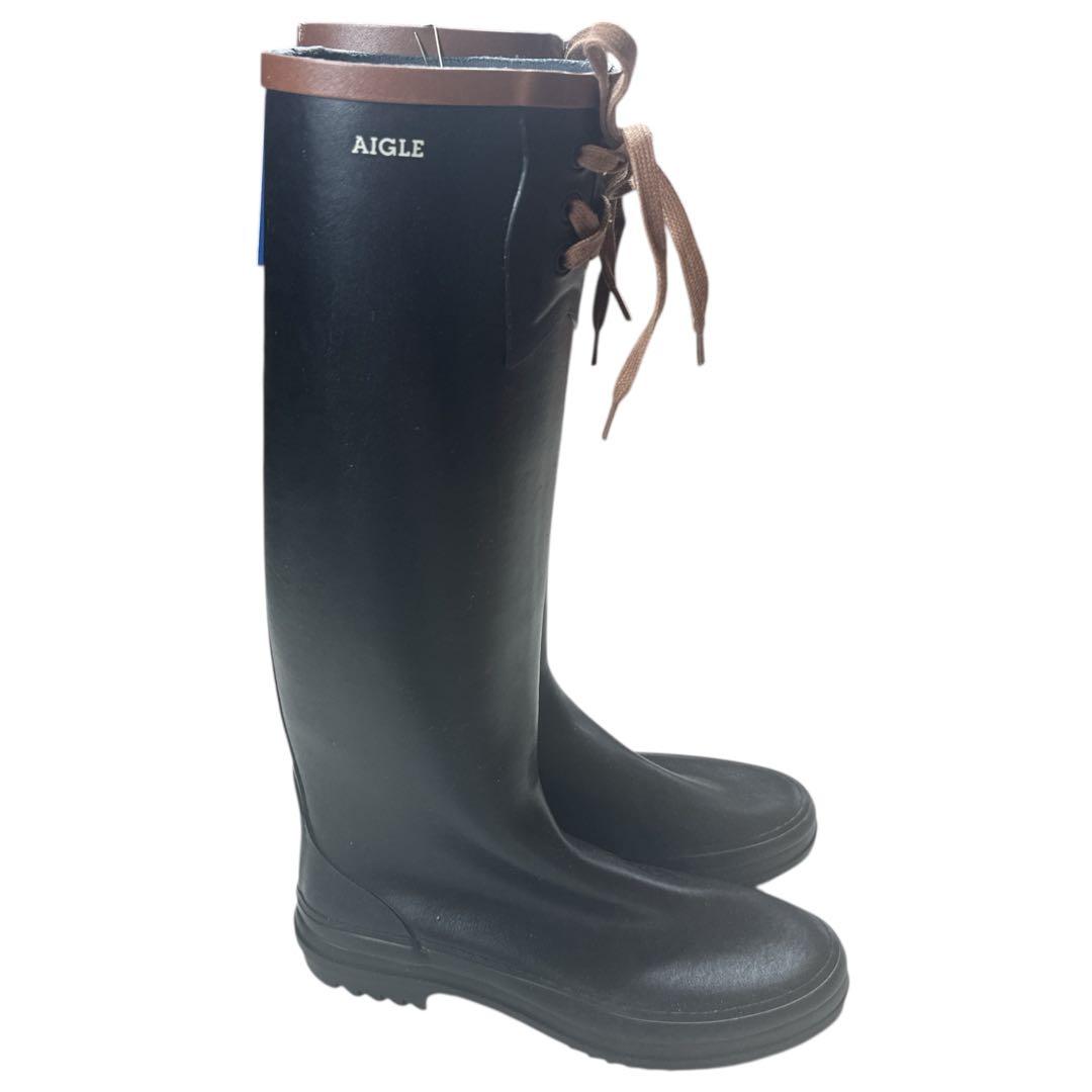 新品 未使用 タグ付き エーグル AIGLE レインブーツ
