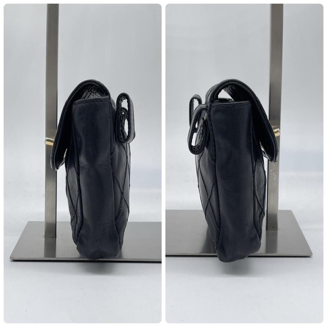シャネル CHANEL ウエストポーチ ボディバッグ ビコローレ マトラッセ 黒