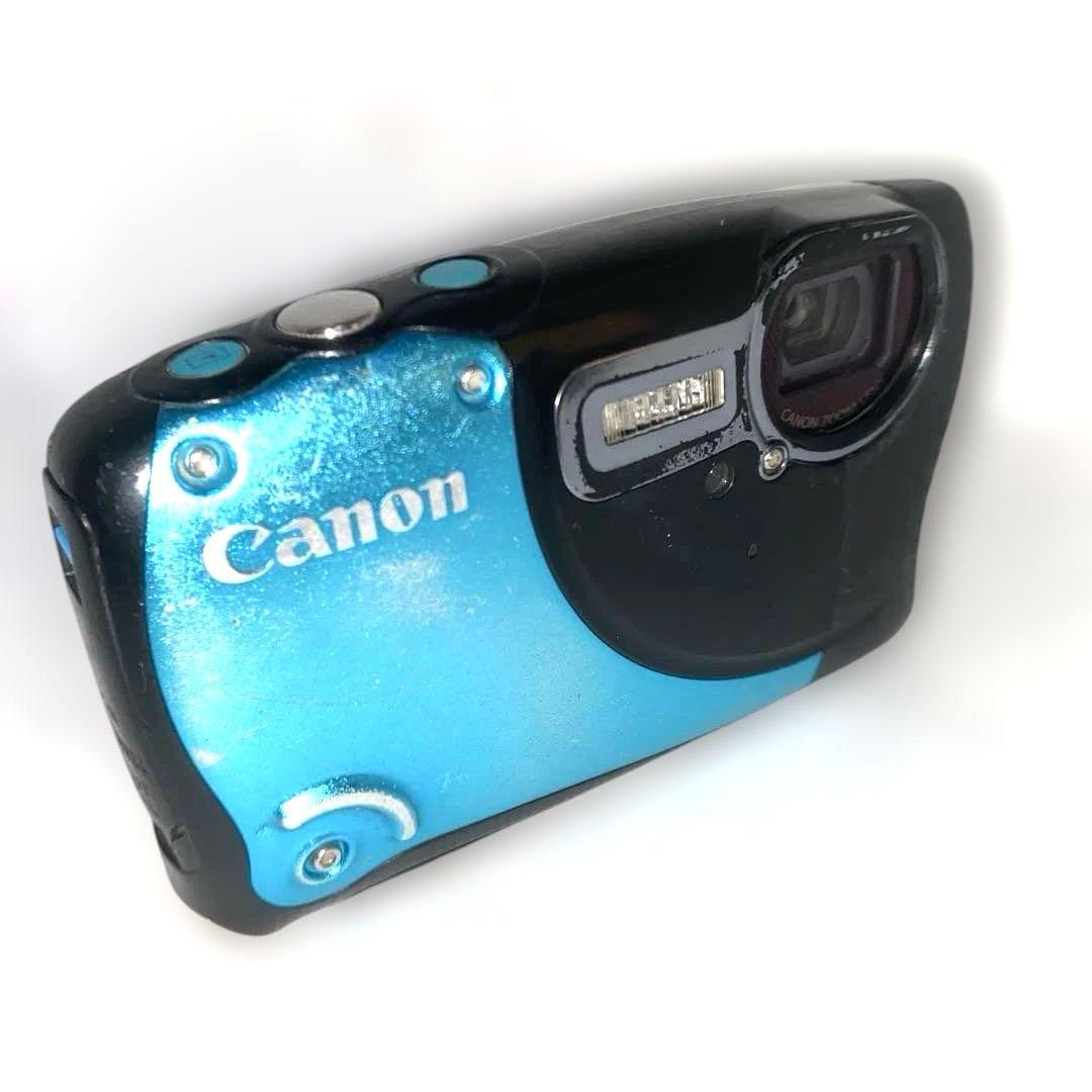 動作品フルセット Canon PowerShot D20 ブルー　デジカメ