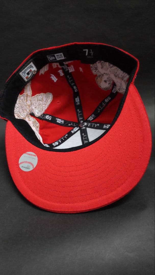 New Era59FIFTY×NZMUコラボLAドジャースキャップレッド1/2