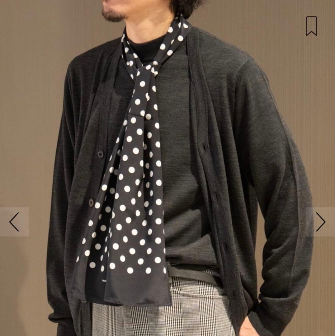 定番　人気品　MAISON et VOYAGE シルク 12mmドットスカーフ