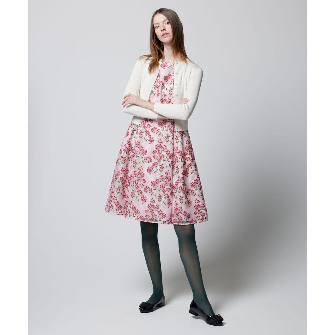 試着のみ✨TOCCA 定価3.8万 SILK RIBカーディガンアイボリー S