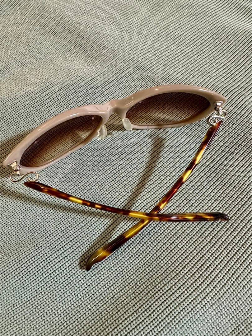 美品✨999.9 feelsun ベージュフレーム サングラス　F-21NP