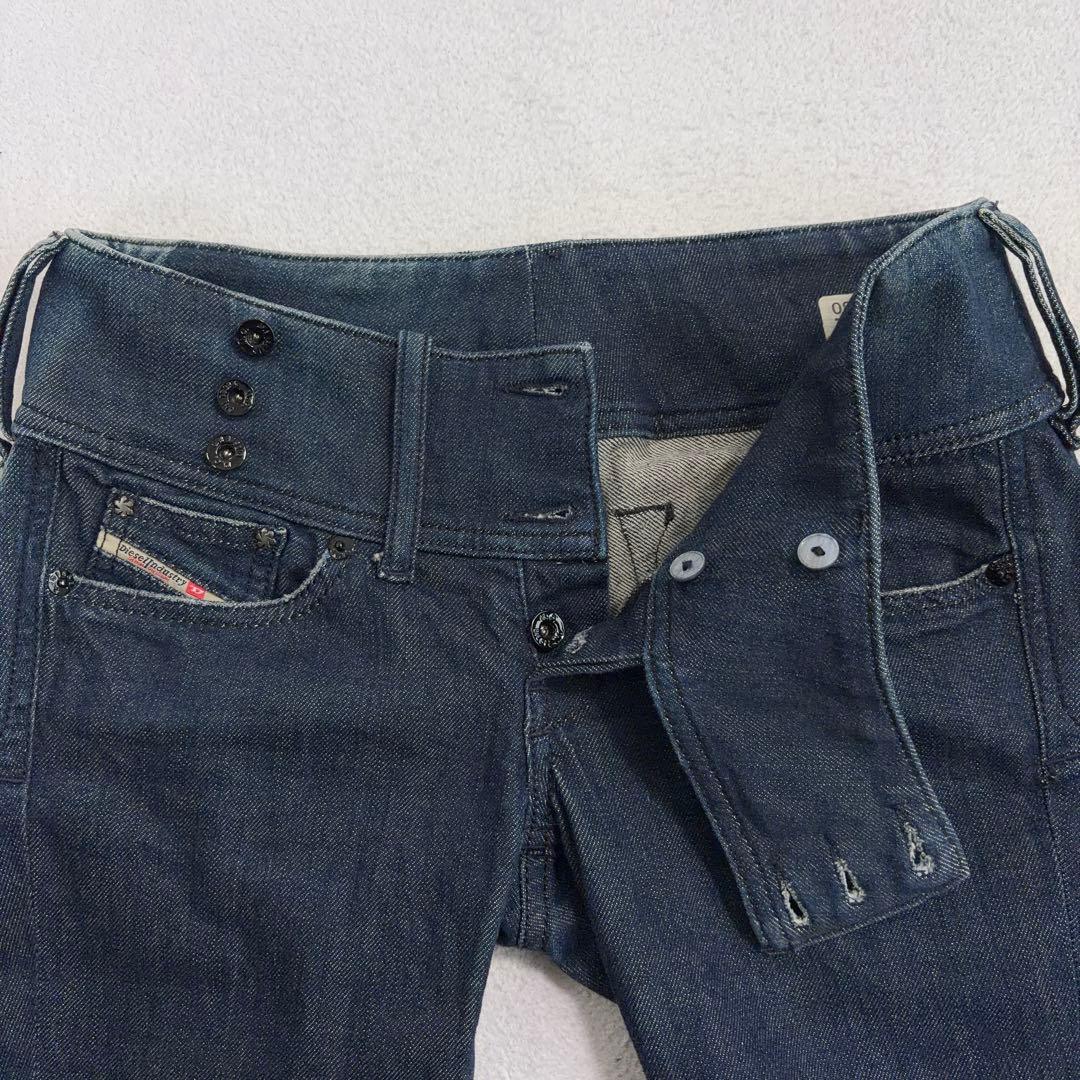 【DIESEL】ブーツカットデニム ローライズ CHEROCK 美脚 青 27