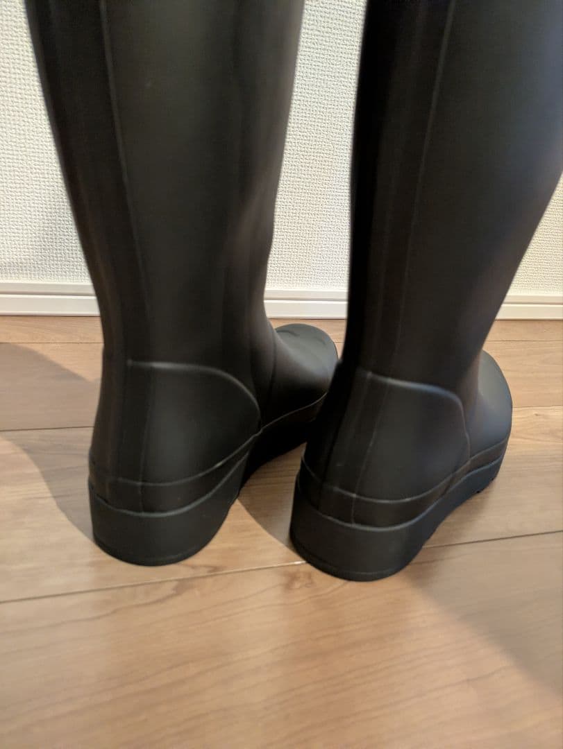 美品 HUNTER ハンター レインブーツ 長靴 ブラック 38 24cm