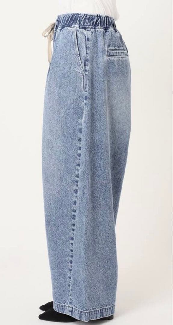 イージーデニムワイドパンツ