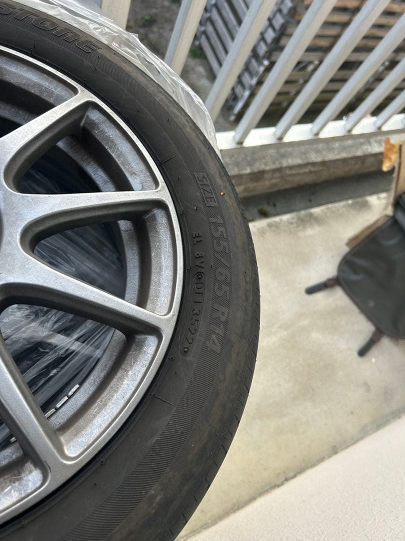 ブリヂストン NEXTRY 155/65R14 4本セット アルミ付