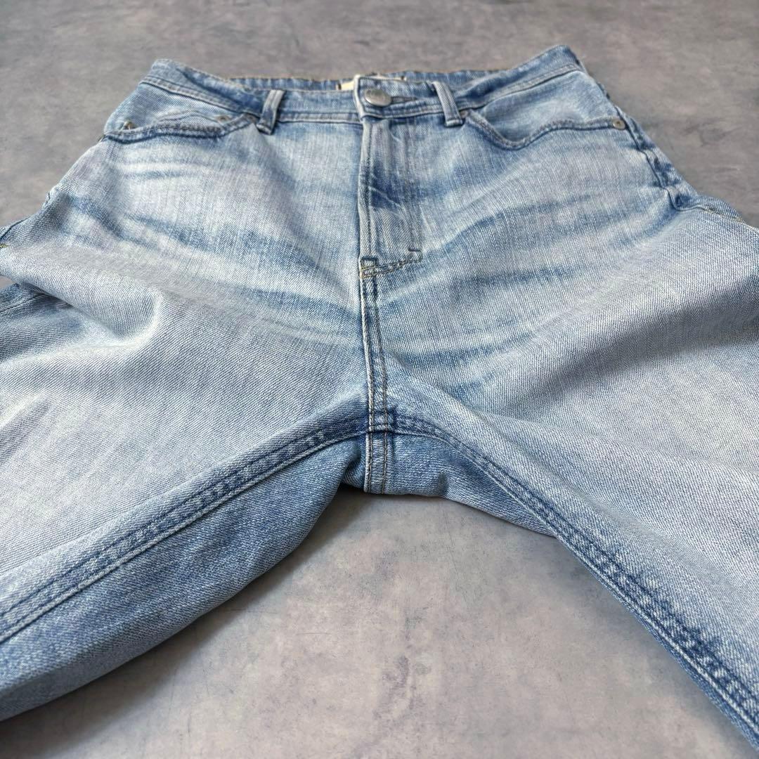 【美品】YANUK ヤヌーク ストレートデニム ボーイズ LEA ダメージ 24