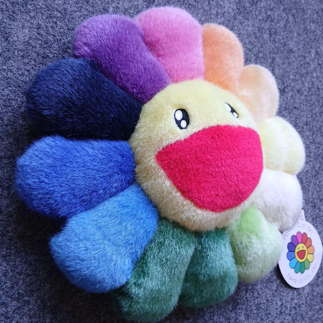 美品☆カイカイキキお花クッション レインボーミニ☆