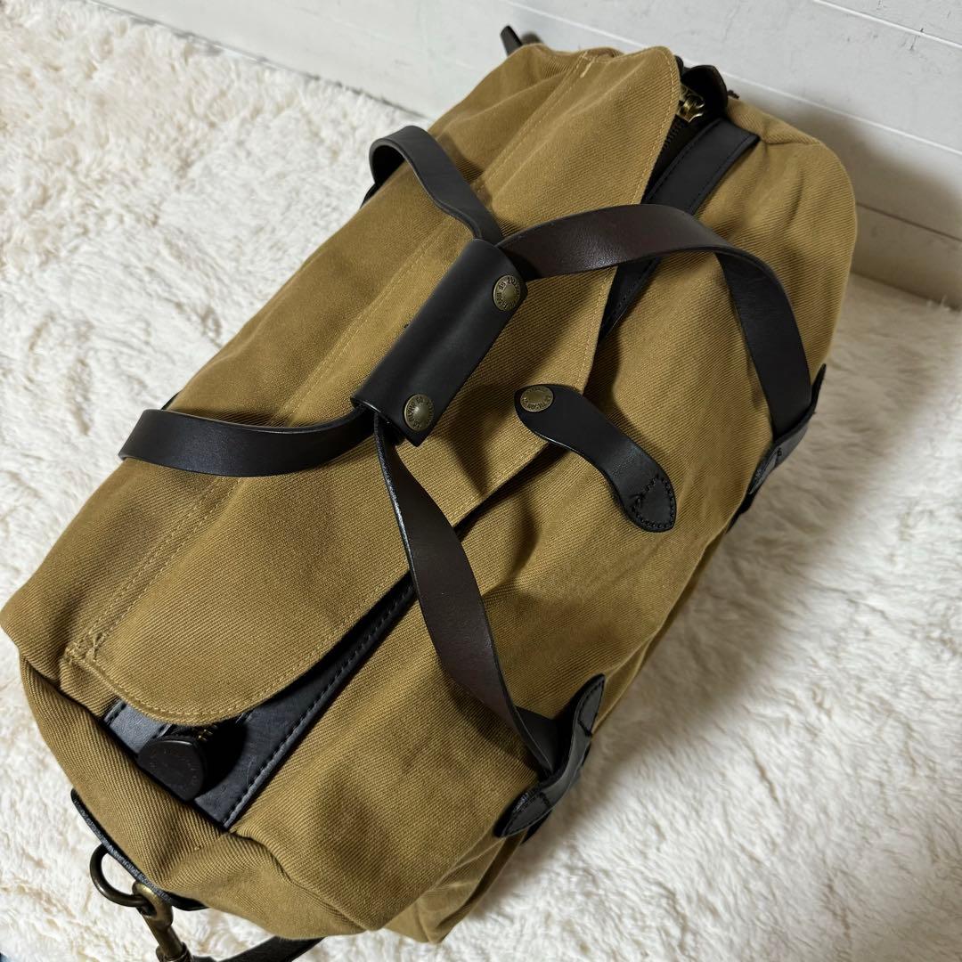 使用級✨FILSON RUGGED TWILL DUFFLE BAGタン　レザー