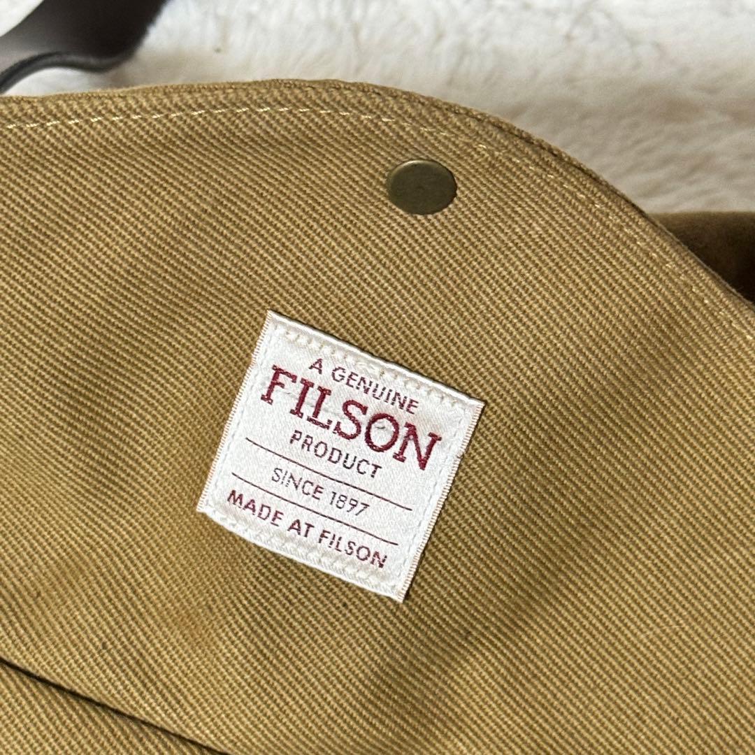 使用級✨FILSON RUGGED TWILL DUFFLE BAGタン　レザー