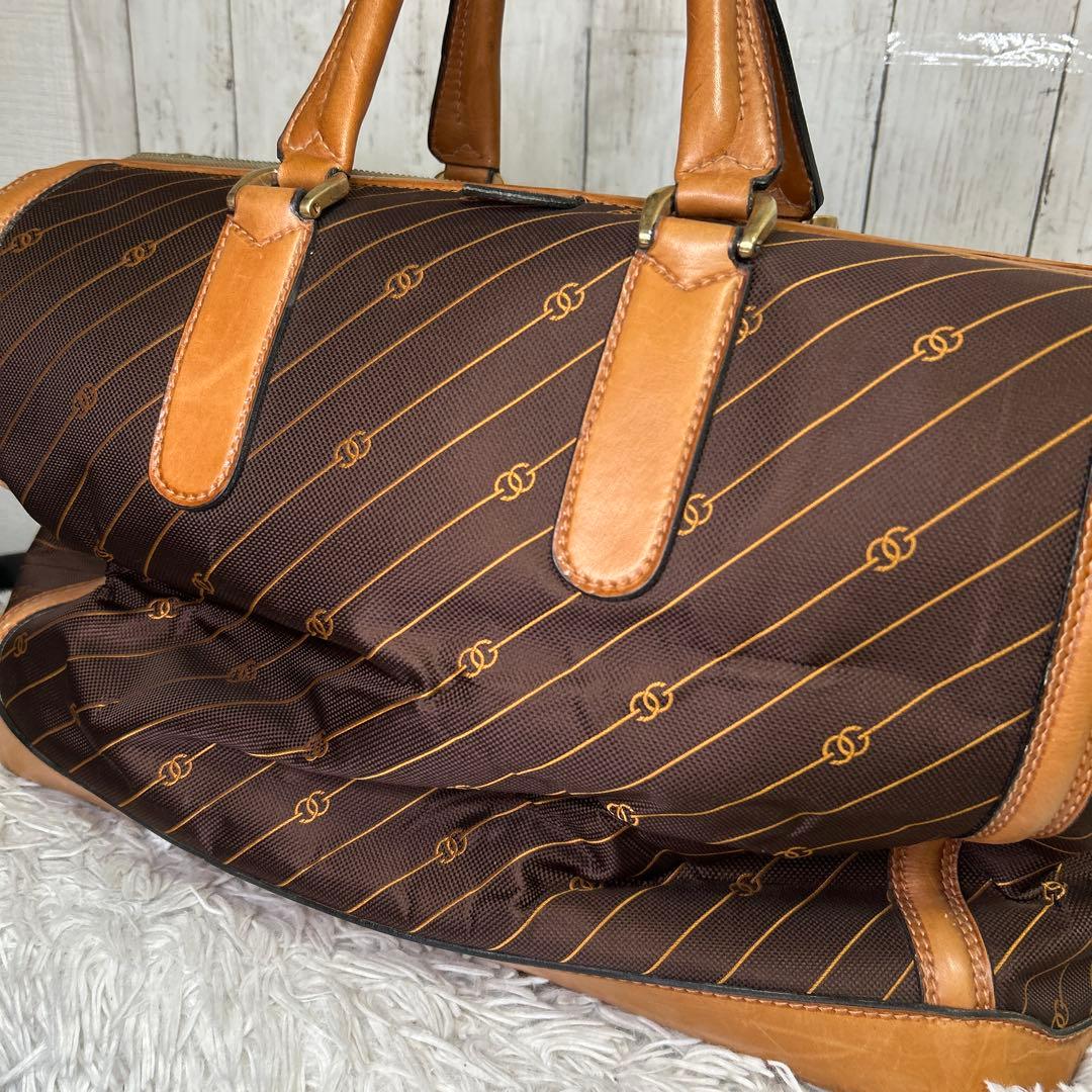 GUCCI GG キャンバス ボストンバッグ　オールドグッチ　ブラウン　大容量