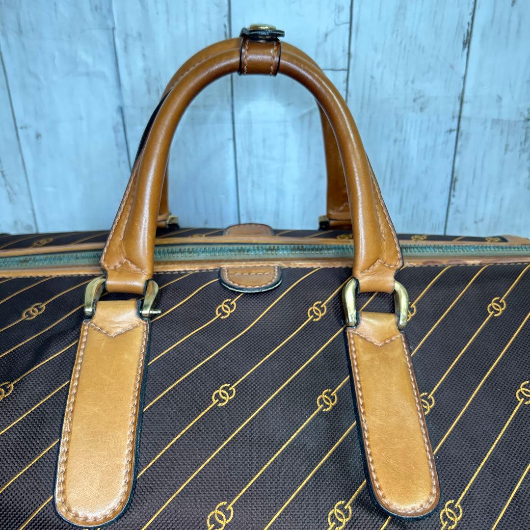GUCCI GG キャンバス ボストンバッグ　オールドグッチ　ブラウン　大容量