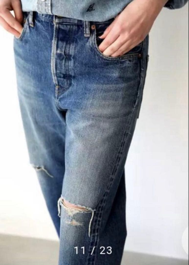 パンツ MADISONBLUE BOYS CRASHED TAPEREDPT DENIM