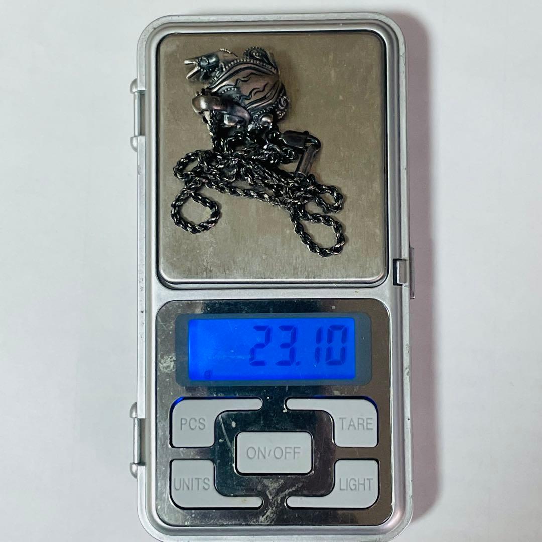 カエル ペンダント ネックレス SILVER925 約23g シルバー フロッグ