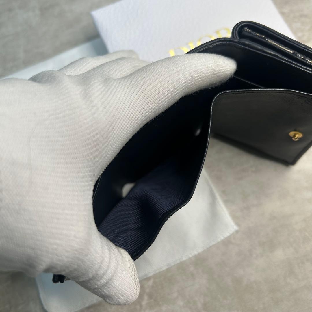 美品✨クリスチャンディオール キャンバス ロゴ モンテーニュ 三つ折り財布