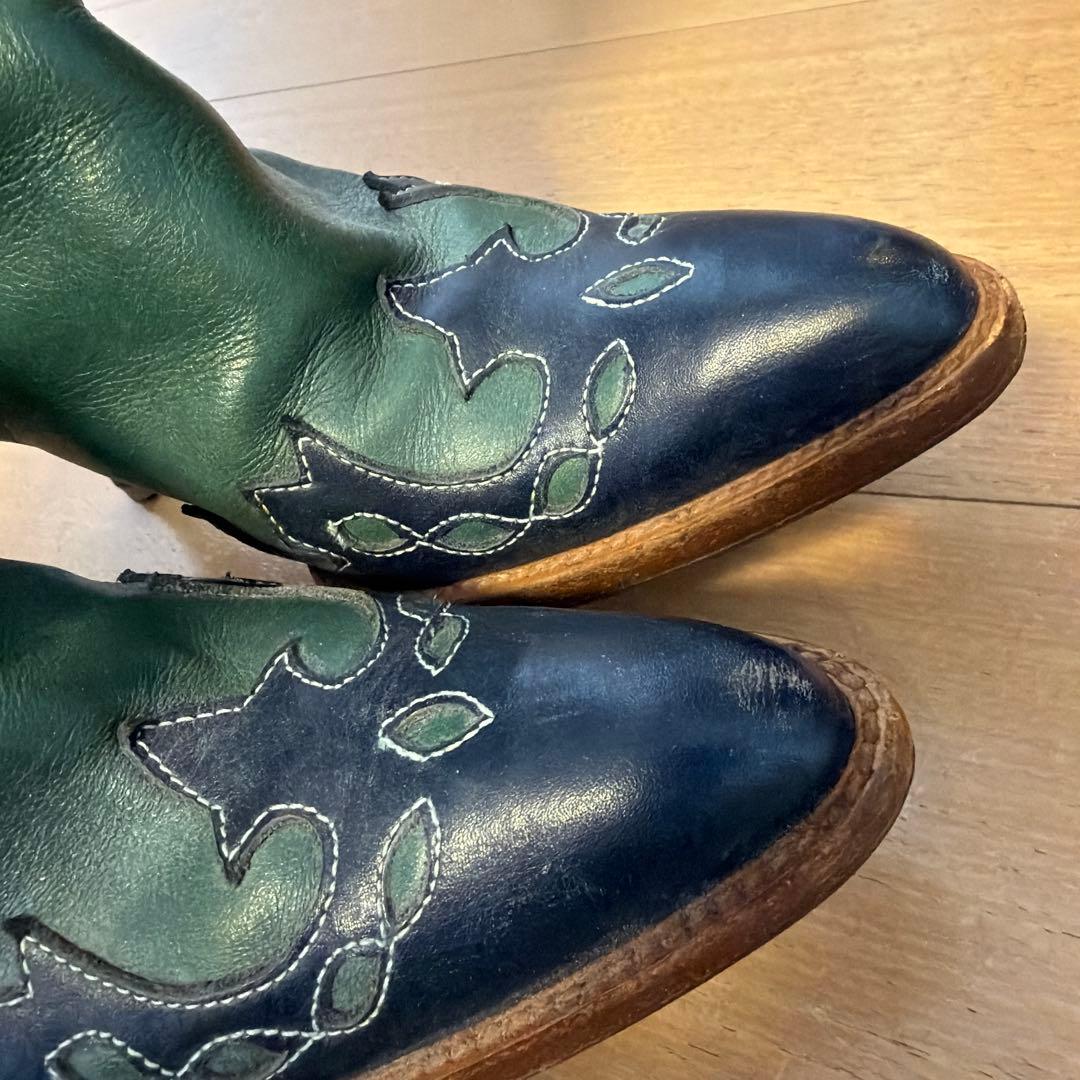 D&G DOLCE&GABBANA レザーウエスタンヒールブーツ レディース