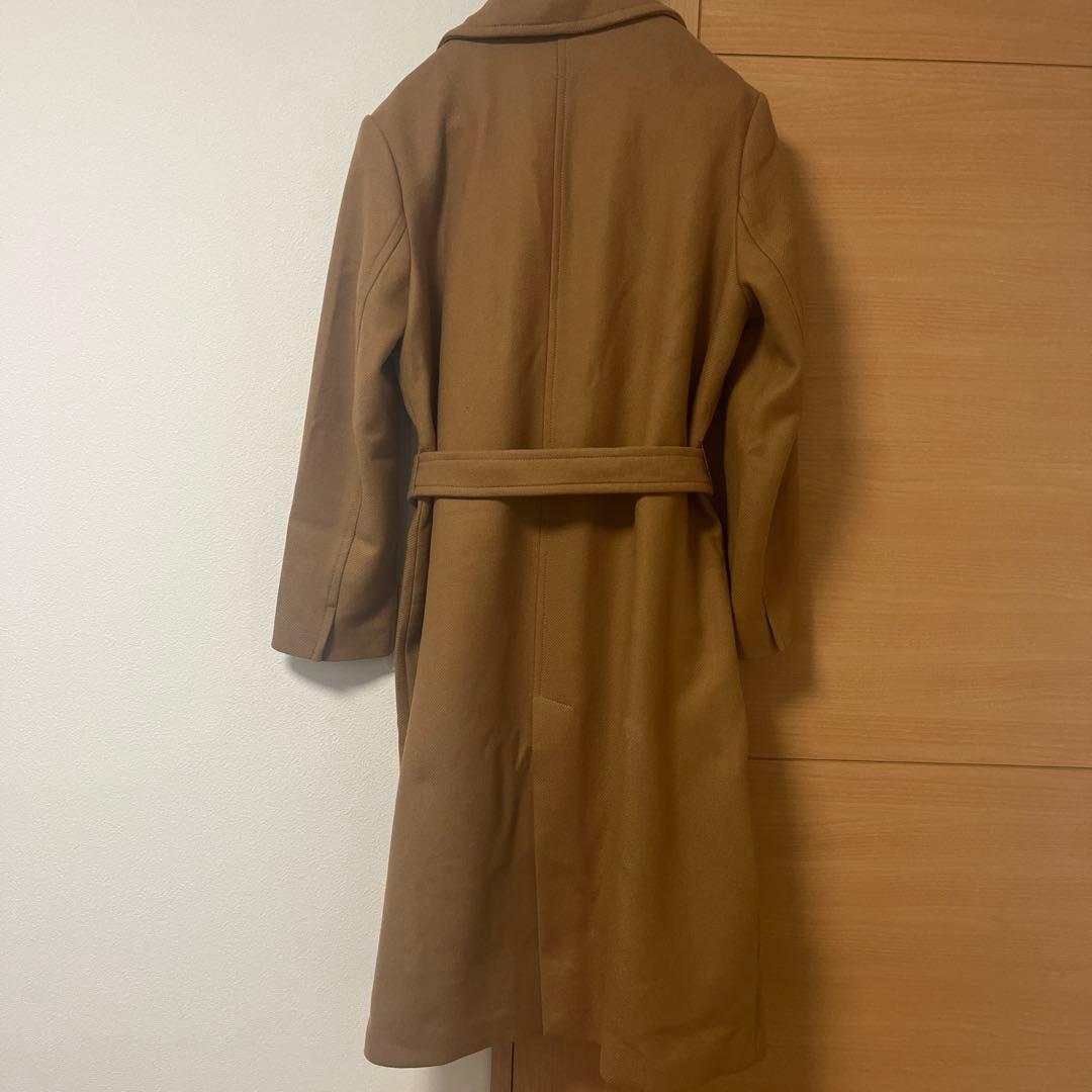 ZARAキャメル　ベルト付き　ロングコート