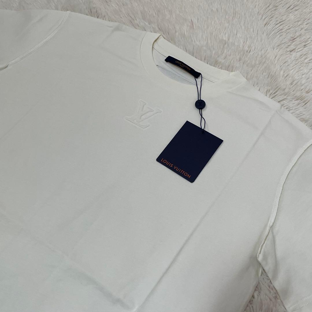 未使用 ルイヴィトン エンボス LV インサイドアウト Tシャツ 白 S メンズ