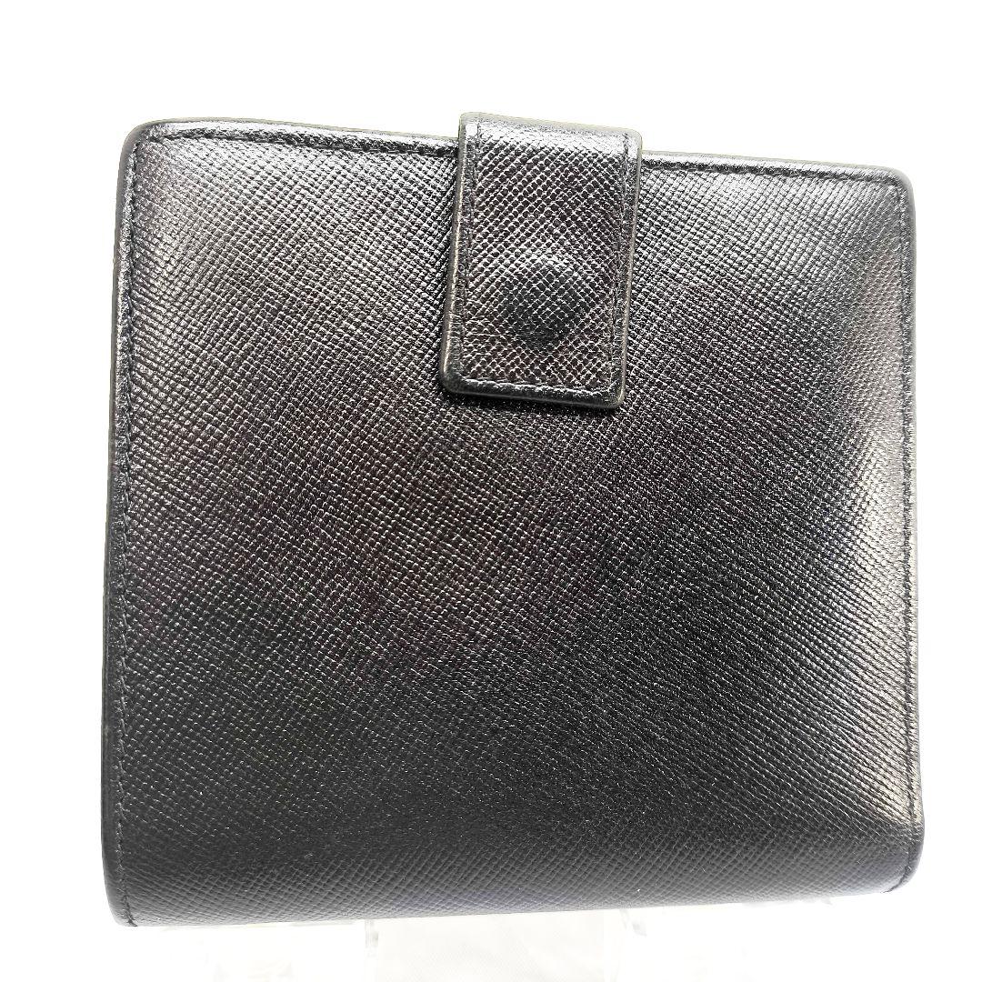 極美品 プラダ 二つ折り財布 コンパクトウォレット ミニ財布 PRADA