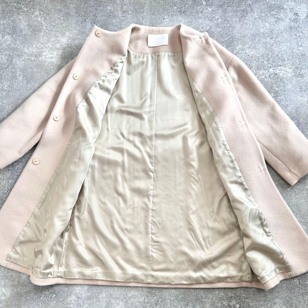 ⭐️美品⭐️ トゥモローランド ボールジィ　ウールモッサ　ノーカラーコート　ベージュ