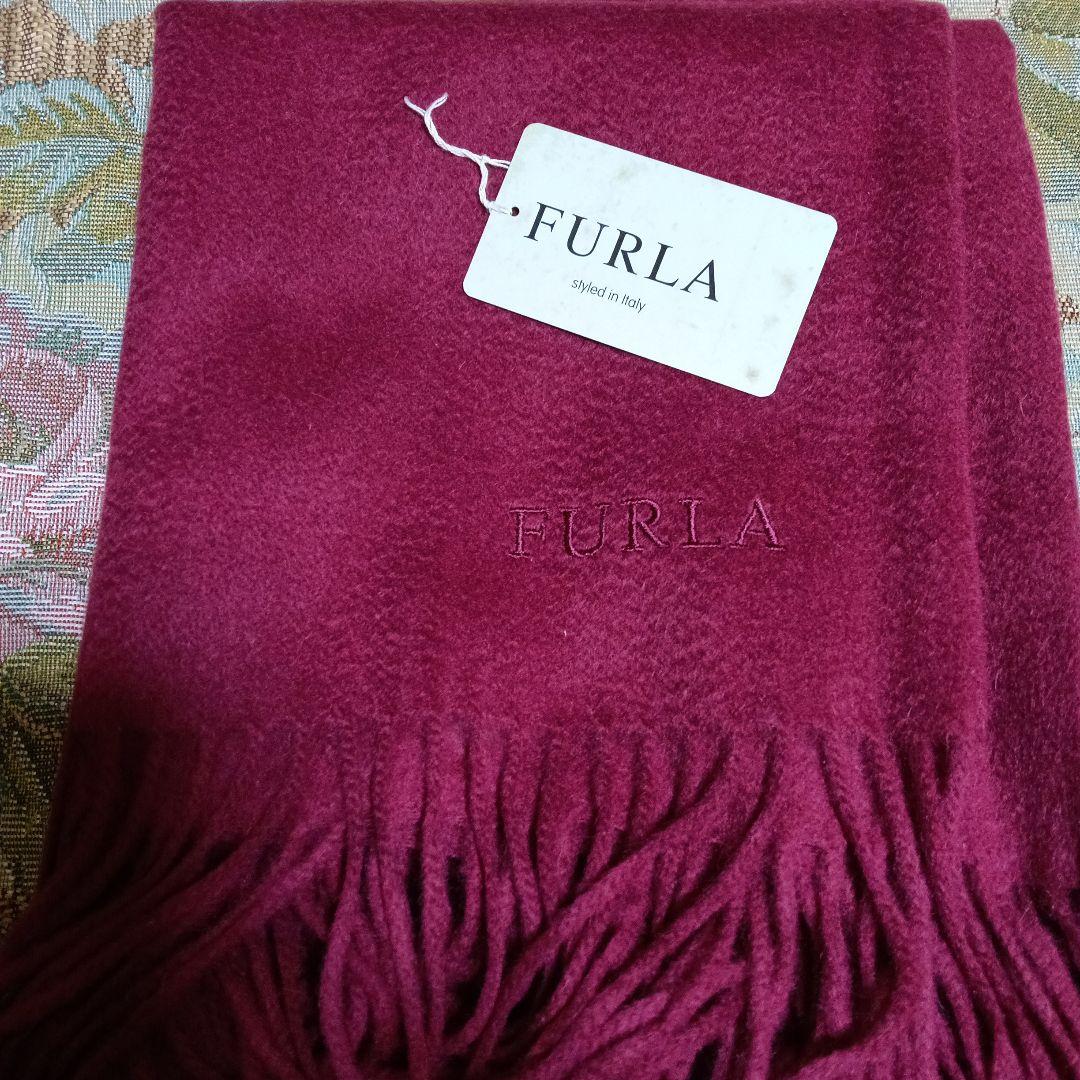 FURLA カシミヤストール ワインレッド