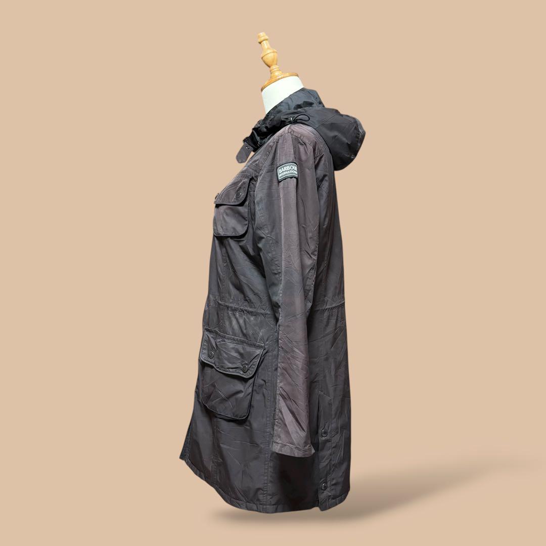 00s英国製BarbourバブアーインターナショナルコートデッキコートブラックM