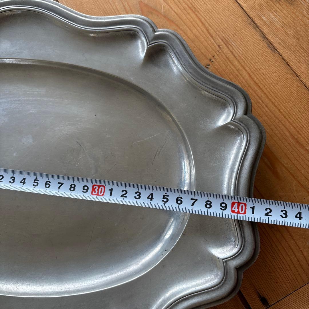 LES ETAINS DU FRANCE オーバル　ピューター　花リム