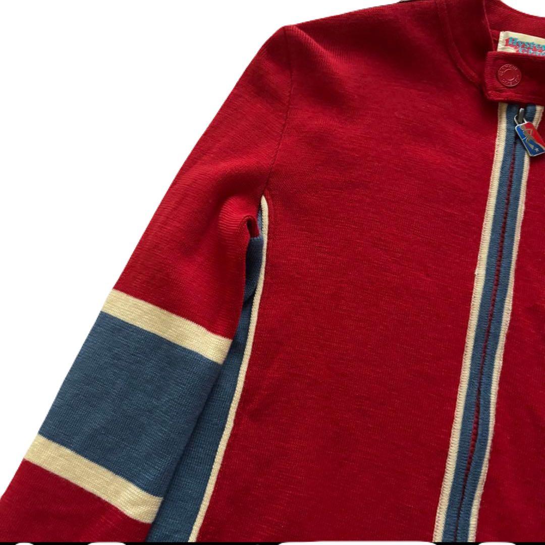 90s HYSTERIC GLAMOUR ニットジャケット　袖ロゴ　ワッペン