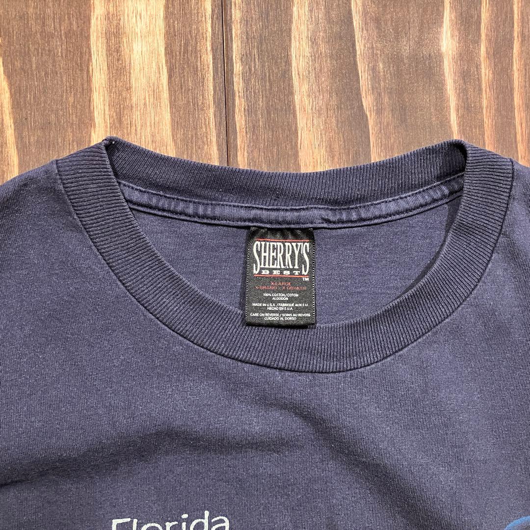 訳あり　USA製 disney ミッキー ネイビー　リンク　tシャツ XL 両面