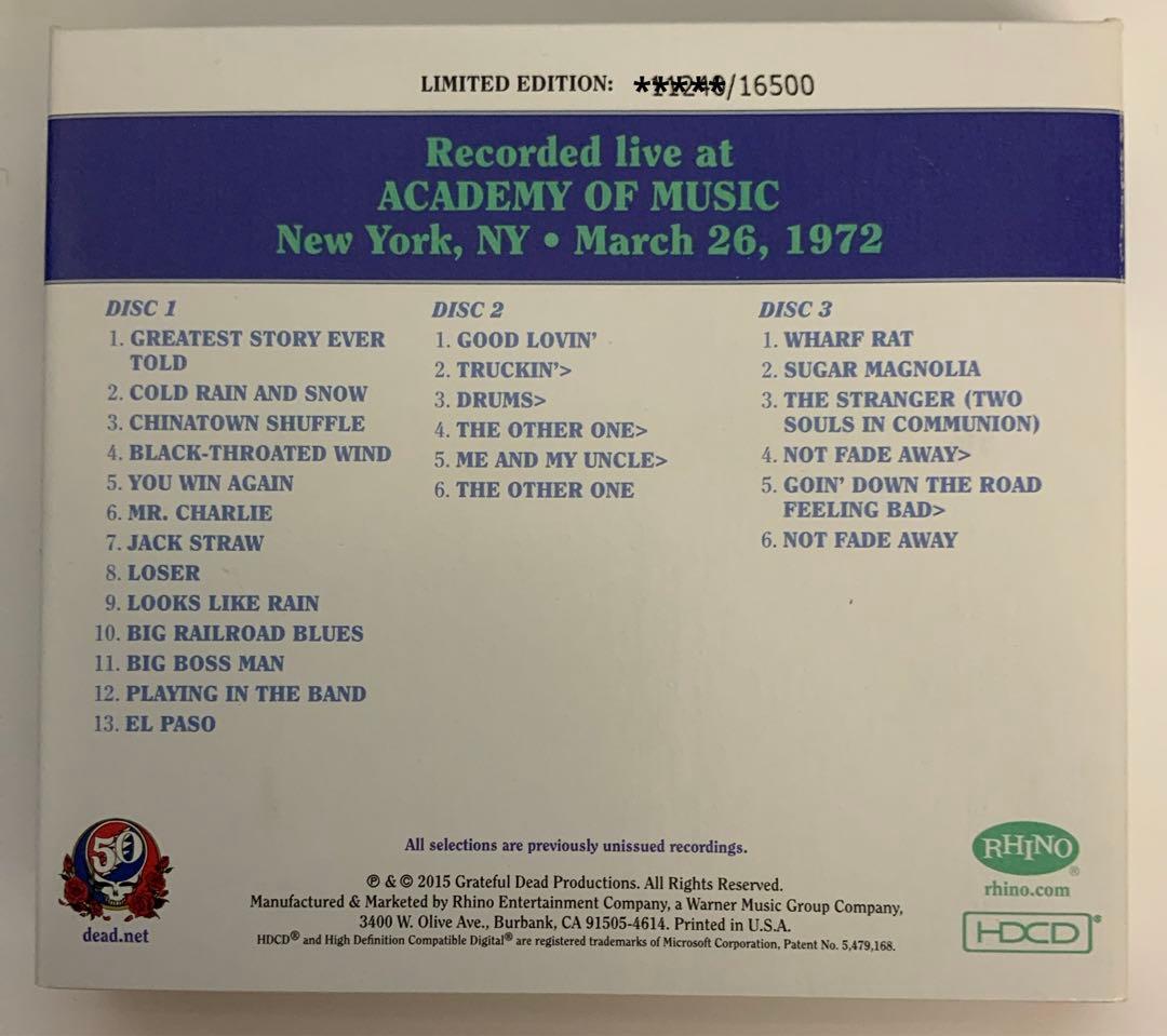 洋楽 Grateful Dead Dave's Picks Volume 14 3CD