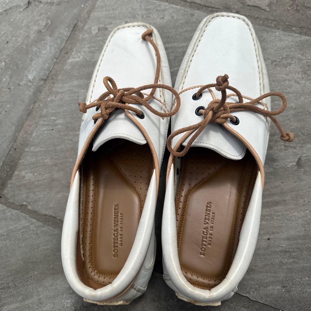 Bottega Veneta デッキシューズ ホワイト　41ハーフ