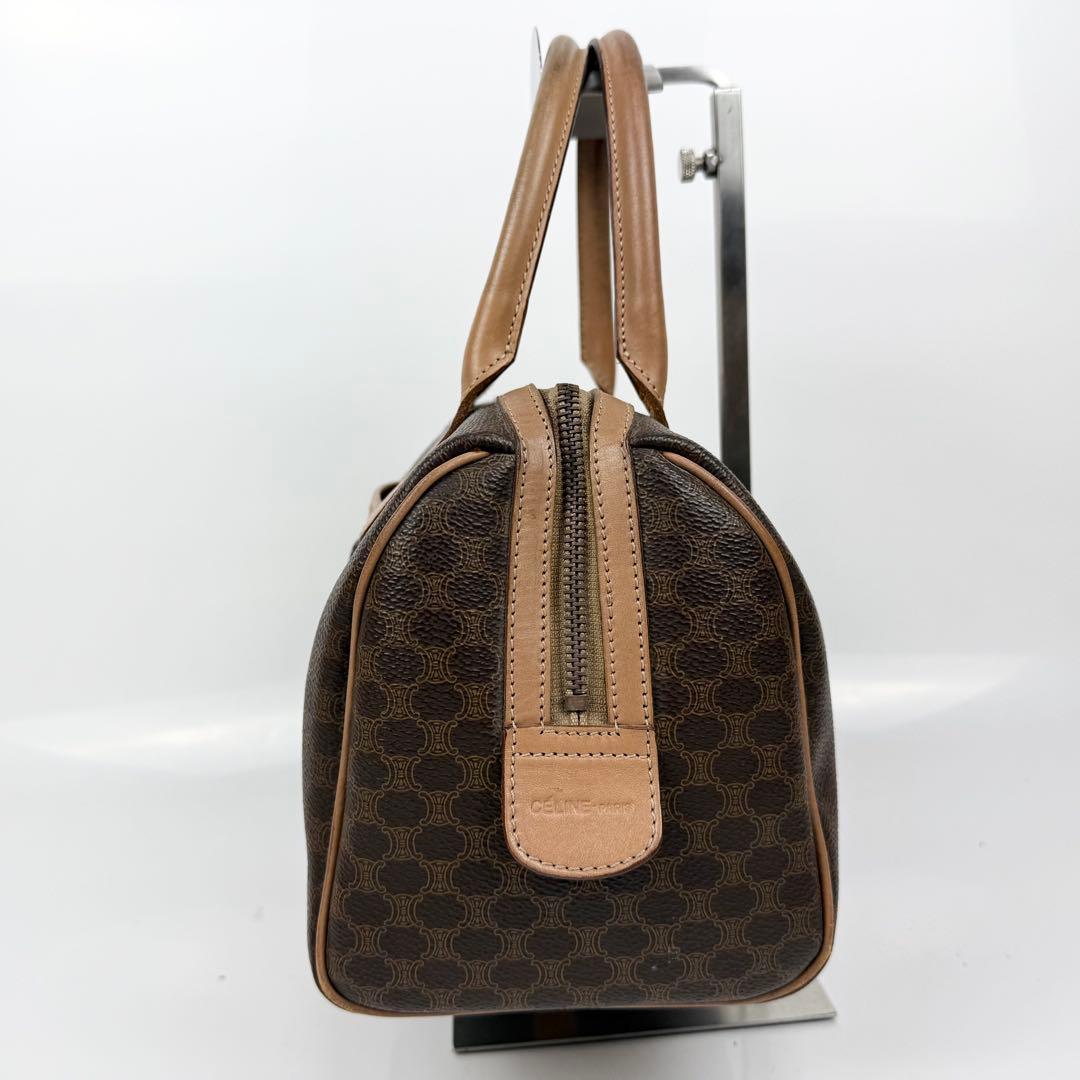CELINE セリーヌ ミニボストン ハンドバッグ マカダム PVC レザー