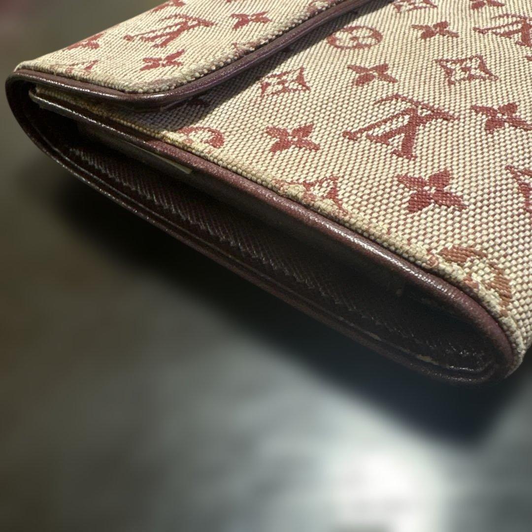 【希少】Louis Vuitton 三つ折り財布 ベージュ/ピンク